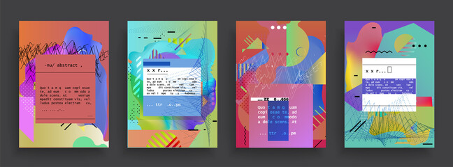 Artistic design of covers. Creative colors background. Fashionable futuristic design