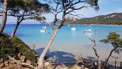 Notre Dame beach in Porquerolles, French Riviera