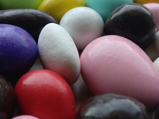Detail view of colorful candies 
