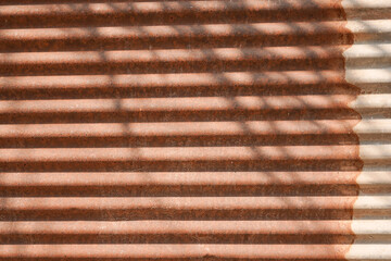 Beautiful rust color on the galvanized sheet.