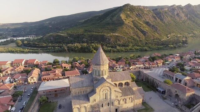 The city of Mtskheta. Svetitskhoveli Cathedral. Georgia Beautiful
