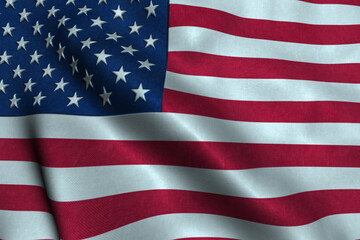 Fototapeta premium United States National Flag is waving