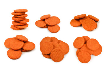 Fish burger isolated on white background.