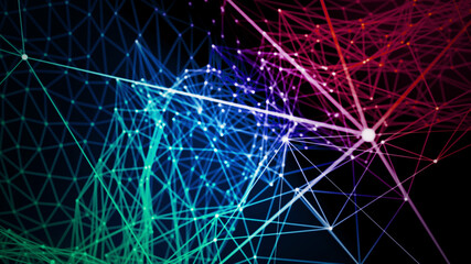 カラフルなネットワークイメージ