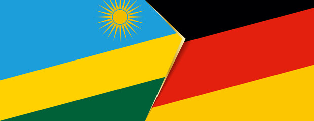 Rwanda and Germany flags, two vector flags.