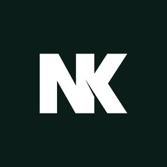 Letter NK modern logo design vector