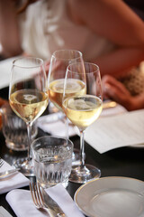 table setting in restaurant