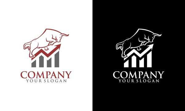Profesional Trading Bull and Bear Logo Design - UpLabs