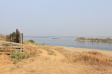 view of the river from the high bank