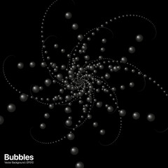 Bubbles Abstract Dark Square Background. Vector illustration