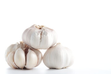 garlic isolated in white background
