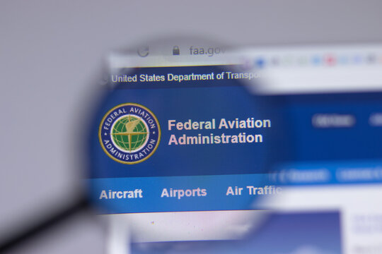 New York, USA - 18 March 2021: Federal Aviation Administration Faa.gov company logo icon on website, Illustrative Editorial.