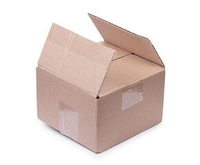 Open cardboard box