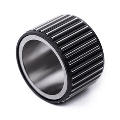 Single roller bearing with plastic part