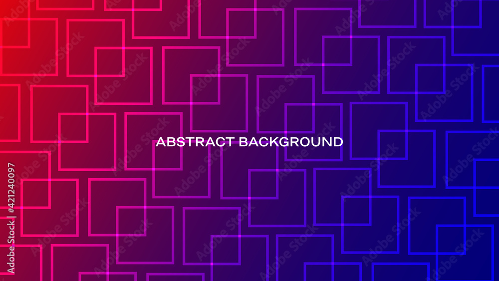 Poster abstract red blue mix gradient digital pattern background . futuristic background .