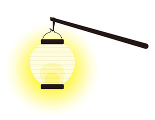 淡い光の提灯　ベクターイラスト　