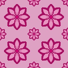 Fototapeta premium seamless pattern with pink flowers