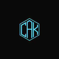 CAK polygon letter icon design on BLACK background.Creative letter
CAK-C A K  logo design. CAK initials Polygon Logo design.
