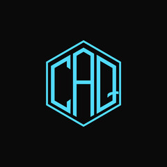 CAQ polygon letter icon design on BLACK background.Creative letter
CAQ-C A Q  logo design. CAQ initials Polygon Logo design.
