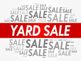 YARD SALE words cloud, business concept background