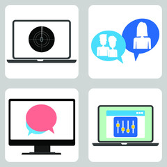 Vector illustration Set for Countdown, Conversation and Control Frame EPS10