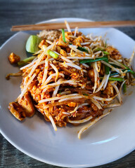 Authentic Pad Thai Tofu in Thailand, Thai Food
