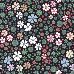 Simple cute pattern in small flower. Liberty style. Meadow floral seamless background for textile or book covers, manufacturing, wallpapers, print, gift wrap and scrapbooking.