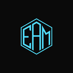 EAM polygon letter icon design on BLACK background.Creative letter
EAM-E A M logo design. EAM initials Polygon Logo design.
