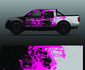 Truck decal graphic wrap vector, abstract background