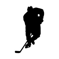 Fototapeta premium Hockey Player Silhouette