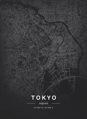 Map of Tokyo, Japan