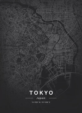Map of Tokyo, Japan