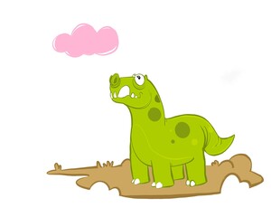 Obraz premium cute dinosaur cartoon