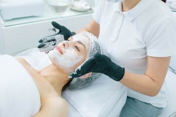 Nourishing skin with vitamins in beauty clinic
