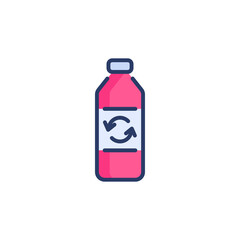 Bottle Recycling icon in vector. Logotype