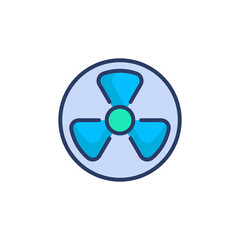 Radioactivity icon in vector. Logotype