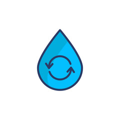 Reclaimed Water icon in vector. Logotype