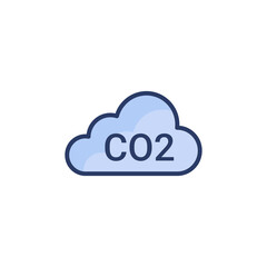 CO2 icon in vector. Logotype