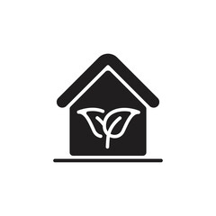 Green House icon in vector. Logotype