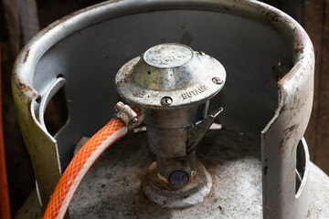 Fototapeta premium gas cylinder with protection valve