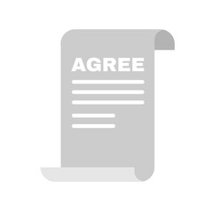 agreement certificate paper cartoon doodle flat design style vector illustration