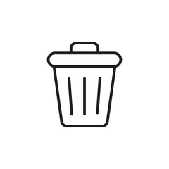 Trash icon in vector. Logotype