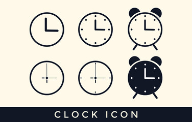 creative design clock bundle icon set