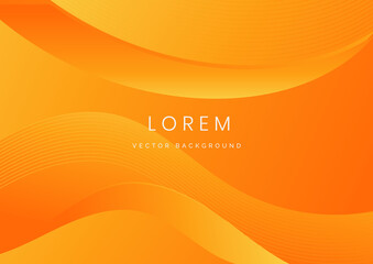 Abstract modern orange gradient waves overlap background with copy space for text. Minimal concept.