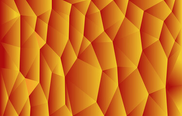 Abstract background of  yellow low polygon geometric triangle shape, vector illustration, minimal style