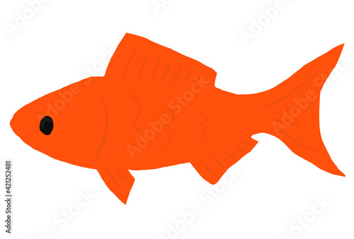 金魚すくいの赤い金魚のイラスト Animal Canvas Print Anim Hi Na