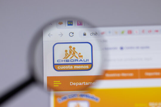 New York, USA - 18 March 2021: Chedraui company logo icon on website, Illustrative Editorial.