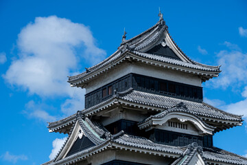 Fototapeta na wymiar 夏の青空と松本城