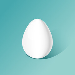 white eggs on blue background . Vector illustration