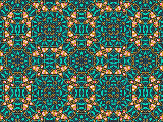 Geometric Tile Digital Paper Gold Yellow, Green, Black, and Blue for Print and Background. Wallpaper Geometric Ornament Abstract Pattern.